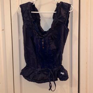Navy Abercrombie blouse